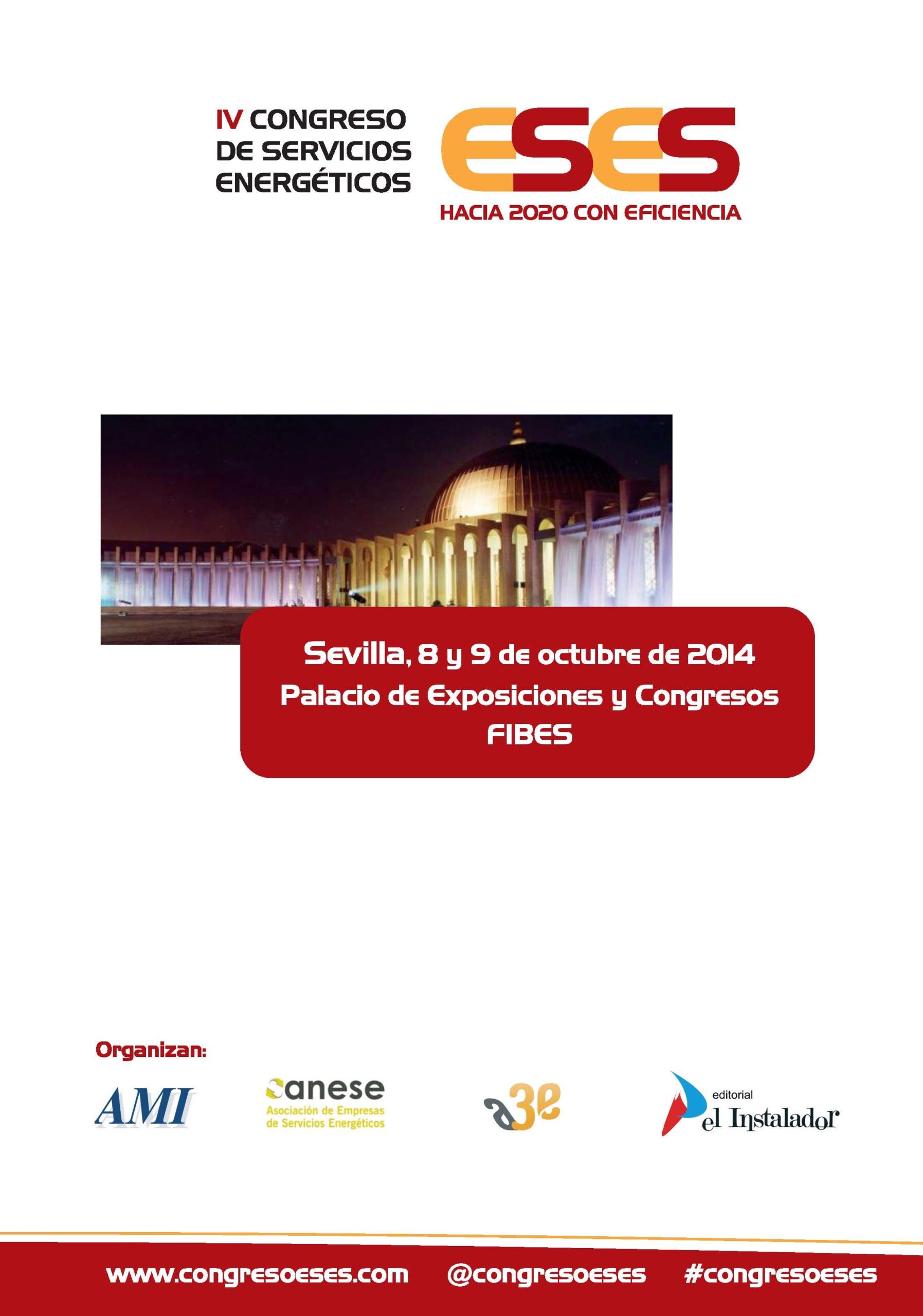8 y 9 de octubre, IV edición del Congreso de Servicios Energéticos ESES