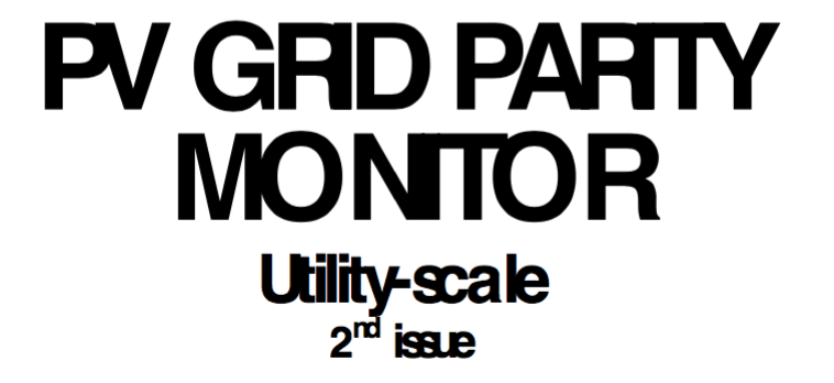 PV GRID PARITY MONITOR Utility-scale 2nd issue